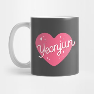 TXT Yeonjun name heart Mug